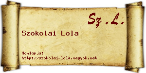 Szokolai Lola névjegykártya